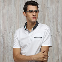 Load image into Gallery viewer, Gunmetal Rectangle Half Rim Unisex Eyeglasses by Vincent Chase Online-119633