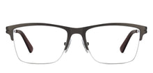 Load image into Gallery viewer, Gunmetal Rectangle Half Rim Unisex Eyeglasses by Vincent Chase Online-119633