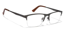 Load image into Gallery viewer, Gunmetal Rectangle Half Rim Unisex Eyeglasses by Vincent Chase Online-119633