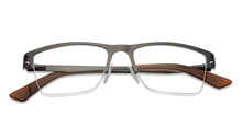 Load image into Gallery viewer, Gunmetal Rectangle Half Rim Unisex Eyeglasses by Vincent Chase Online-119633