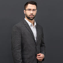 Load image into Gallery viewer, Gunmetal Rectangle Half Rim Unisex Eyeglasses by Vincent Chase Online-119645