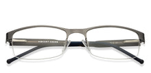 Load image into Gallery viewer, Gunmetal Rectangle Half Rim Unisex Eyeglasses by Vincent Chase Online-119645