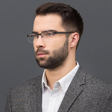 Load image into Gallery viewer, Black Rectangle Half Rim Unisex Eyeglasses by Vincent Chase Online-119646
