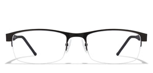 Black Rectangle Half Rim Unisex Eyeglasses by Vincent Chase Online-119646