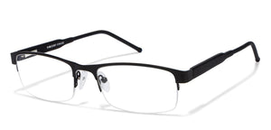 Black Rectangle Half Rim Unisex Eyeglasses by Vincent Chase Online-119646