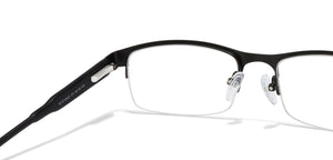 Black Rectangle Half Rim Unisex Eyeglasses by Vincent Chase Online-119646