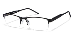 Black Rectangle Half Rim Unisex Eyeglasses by Vincent Chase Online-119646