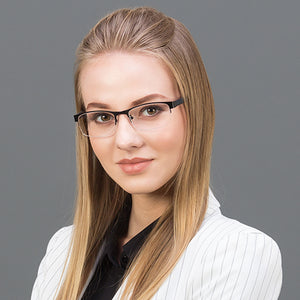 Black Rectangle Half Rim Unisex Eyeglasses by Vincent Chase Online-119646