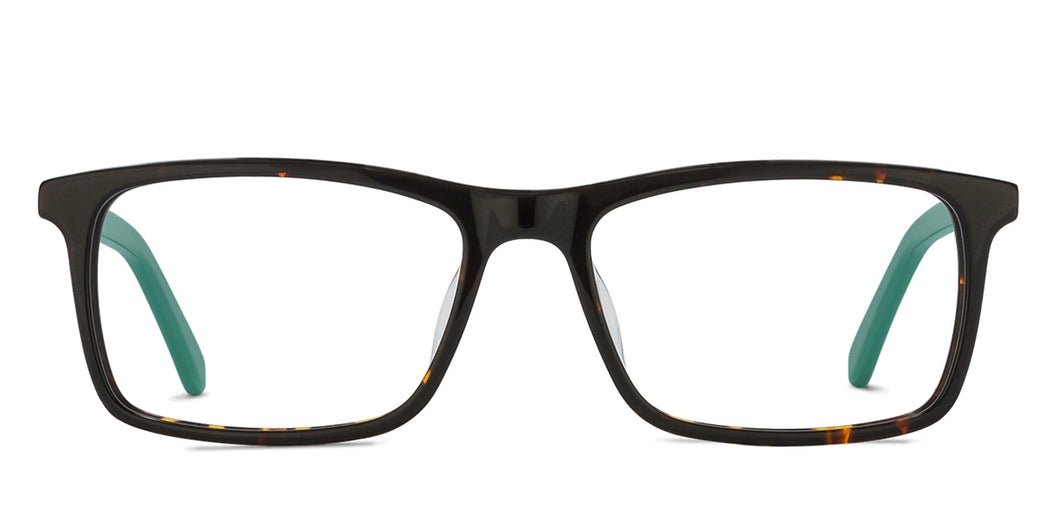 Tortoise Rectangle Full Rim Unisex Eyeglasses by Vincent Chase Online-119946