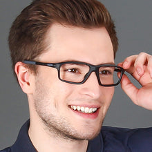 Load image into Gallery viewer, Black Rectangle Full Rim Unisex Eyeglasses by Lenskart Air Online-120192