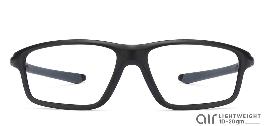 Black Rectangle Full Rim Unisex Eyeglasses by Lenskart Air Online-120192