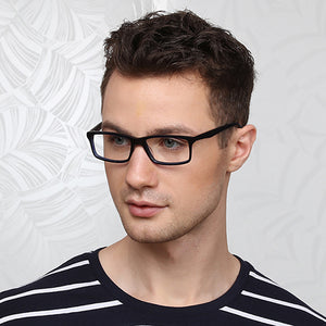 Blue Rectangle Full Rim Unisex Eyeglasses by Vincent Chase Online-139235