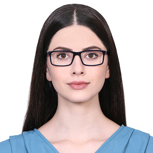 Blue Rectangle Full Rim Unisex Eyeglasses by Vincent Chase Online-139235