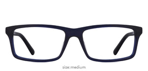 Blue Rectangle Full Rim Unisex Eyeglasses by Vincent Chase Online-139235