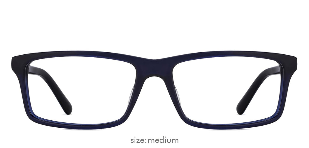 Blue Rectangle Full Rim Unisex Eyeglasses by Vincent Chase Online-139235