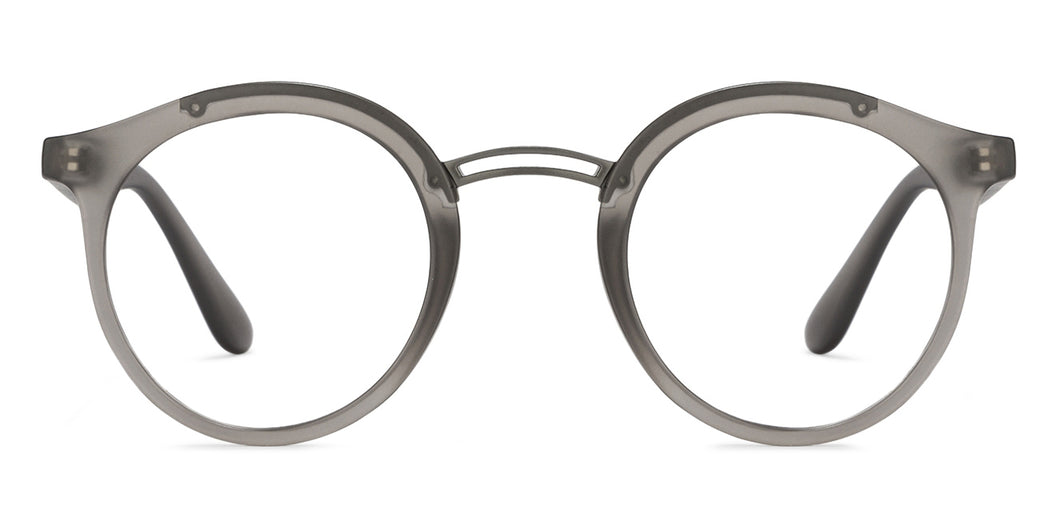 Gunmetal Round Full Rim Unisex Eyeglasses by Vincent Chase Online-121644