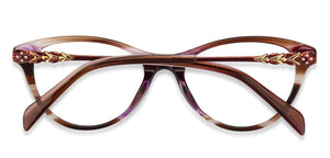 Brown Cat Eye Full Rim Women Eyeglasses by Vincent Chase Online-139056