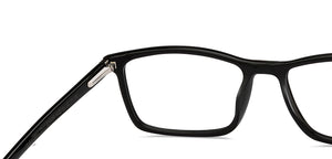 Black Rectangle Full Rim Unisex Eyeglasses by Vincent Chase-209222