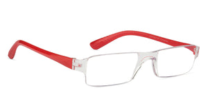 Red Rectangle Rimless Unisex Eyeglasses by Lenskart READERS-128933