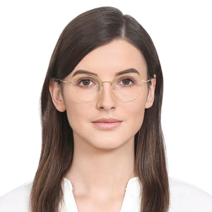 Gold Round Full Rim Unisex Eyeglasses by Vincent Chase Online-139076