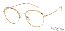 Load image into Gallery viewer, Gold Round Full Rim Unisex Eyeglasses by Vincent Chase Online-139076