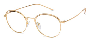 Gold Round Full Rim Unisex Eyeglasses by Vincent Chase Online-139076