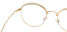 Load image into Gallery viewer, Gold Round Full Rim Unisex Eyeglasses by Vincent Chase Online-139076