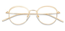 Load image into Gallery viewer, Gold Round Full Rim Unisex Eyeglasses by Vincent Chase Online-139076
