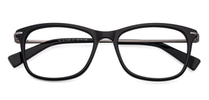Black Rectangle Full Rim Unisex Eyeglasses by Vincent Chase Online-139146
