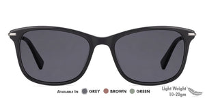 Black Rectangle Full Rim Unisex Eyeglasses by Vincent Chase Online-139146