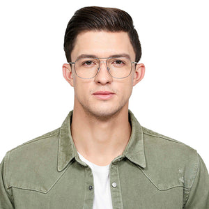 Gold Square Full Rim Unisex Eyeglasses by Vincent Chase Online-133167