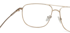 Gold Square Full Rim Unisex Eyeglasses by Vincent Chase Online-133167