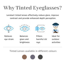 Load image into Gallery viewer, Gold Square Full Rim Unisex Eyeglasses by Vincent Chase Online-133167