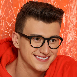 Grey Round Full Rim Unisex Eyeglasses by Lenskart Air Online-130604