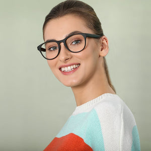 Grey Round Full Rim Unisex Eyeglasses by Lenskart Air Online-130604