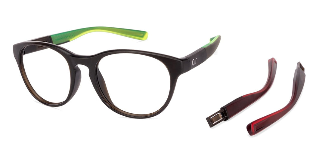 Grey Round Full Rim Unisex Eyeglasses by Lenskart Air Online-130604