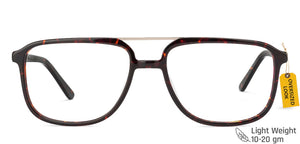 Tortoise Square Full Rim Unisex Eyeglasses by Vincent Chase Online-138902