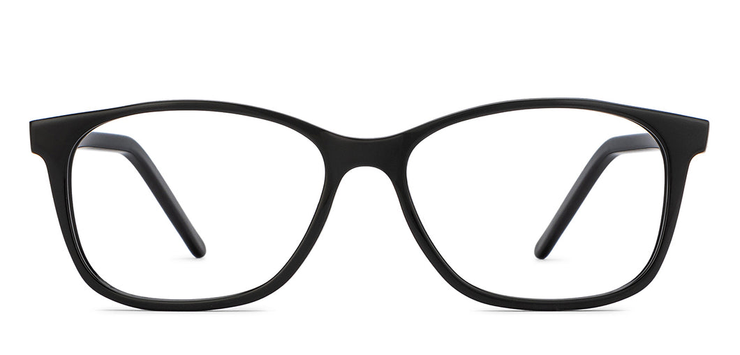 Black Rectangle Full Rim Unisex Eyeglasses by Vincent Chase-209224