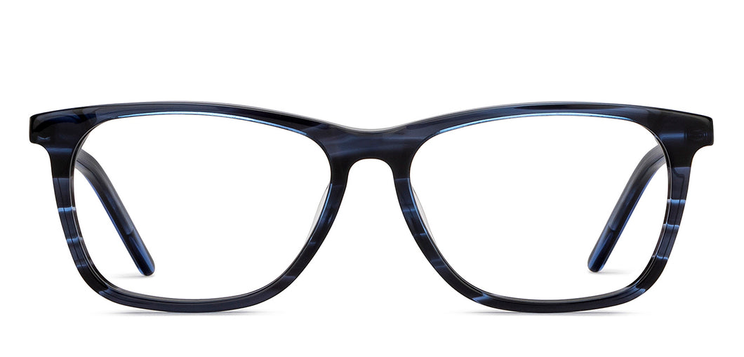 Blue Rectangle Full Rim Unisex Eyeglasses by Vincent Chase Online-210296