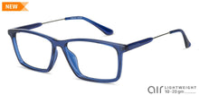 Load image into Gallery viewer, Blue Rectangle Full Rim Unisex Eyeglasses by Lenskart Air Online-139733