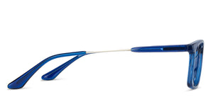 Blue Rectangle Full Rim Unisex Eyeglasses by Lenskart Air Online-139733