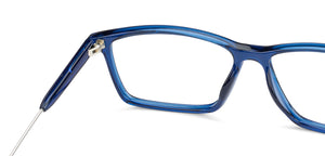 Blue Rectangle Full Rim Unisex Eyeglasses by Lenskart Air Online-139733