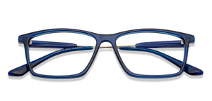 Blue Rectangle Full Rim Unisex Eyeglasses by Lenskart Air Online-139733