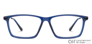 Blue Rectangle Full Rim Unisex Eyeglasses by Lenskart Air Online-139733