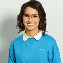 Load image into Gallery viewer, Gunmetal Rectangle Half Rim Unisex Eyeglasses by Lenskart Air Online-139749