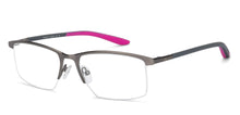Load image into Gallery viewer, Gunmetal Rectangle Half Rim Unisex Eyeglasses by Lenskart Air Online-139749