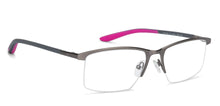 Load image into Gallery viewer, Gunmetal Rectangle Half Rim Unisex Eyeglasses by Lenskart Air Online-139749