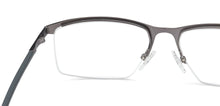 Load image into Gallery viewer, Gunmetal Rectangle Half Rim Unisex Eyeglasses by Lenskart Air Online-139749