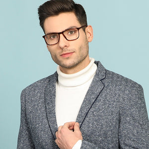 Brown Rectangle Full Rim Unisex Eyeglasses by Vincent Chase Online-139185
