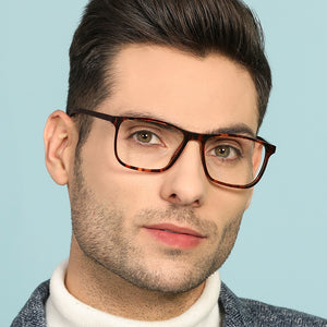 Brown Rectangle Full Rim Unisex Eyeglasses by Vincent Chase Online-139185